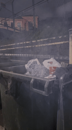 Nighttime street scene with parked cars observed in Yerevan