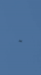 Military jet deploys flares over Gaza skies