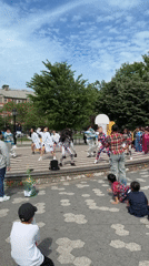 Youth Dance Group Performs on Stone Stage in NYC Park