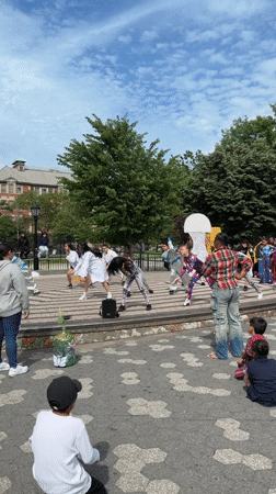 Youth Dance Group Performs on Stone Stage in NYC Park