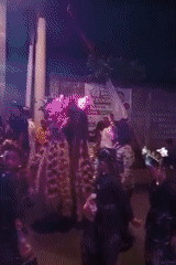 Traditional night parade rolls through Urutsewu, Central Java