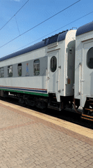Uzbekistan-marked train car spotted at Tashkent railway station