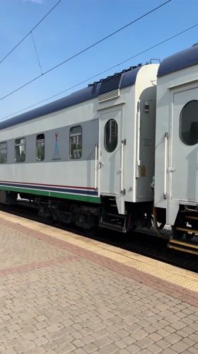 Uzbekistan-marked train car spotted at Tashkent railway station