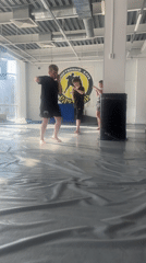 Teens practice martial arts in Perm training facility