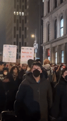 Teachers lead nighttime protest march through Manhattan streets
