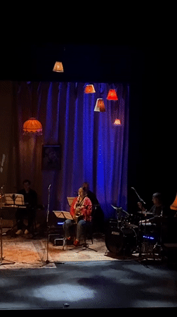 Theater performance staged in Zelenograd with vintage lighting setup