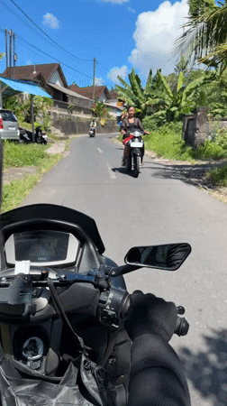 Motorbike journey through rural Gianyar captures local daily life