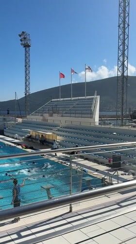 Swimmers enjoy sunny afternoon at Herceg Novi pool complex
