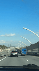 Highway traffic observed in Beloostrov, Russia during clear weather