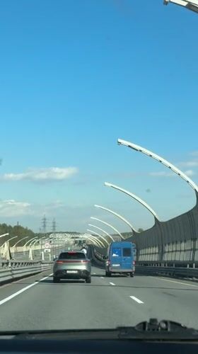 Highway traffic observed in Beloostrov, Russia during clear weather