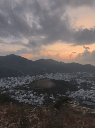 Twilight panorama captured from hilltop overlooking Bac Nha Trang Ward