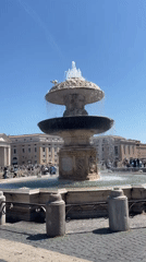 Morning tourist activity captured at St. Peter's Square Vatican