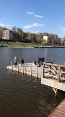 Families enjoy fishing and outdoor dining in Votkinsk lakefront area