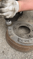 Vehicle brake maintenance performed in Blagoveshchensk garage early morning