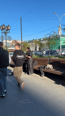 Street musicians perform across downtown Yekaterinburg pedestrian areas