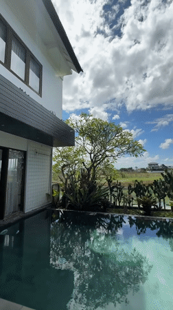 Residential pool scene documented in Mengwi, Indonesia