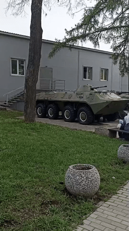Military vehicles, missile displayed publicly in Votkinsk, Russia