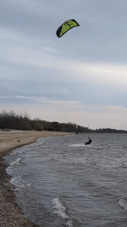 Kitesurfers active on choppy waters near Kronstadt beach