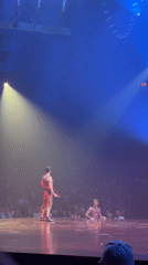 Circus performers entertain crowd with acrobatics in València