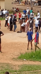 Afternoon street and sports life in Rafin Par, Nigeria