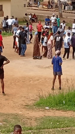 Afternoon street and sports life in Rafin Par, Nigeria