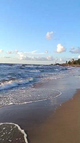 Sunset beach scenes along the Baltic coast near Riga