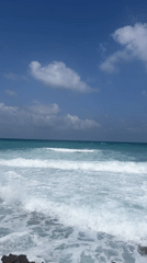 Summer morning at Palmachim's rocky turquoise shore