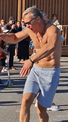 Live drumming and dancing outside Tallinn's Rannabaar