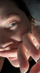 Young woman photographed in close-up shots in Moscow