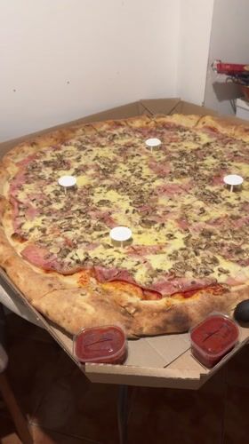 Pizza meal shared in Novi Sad, Serbia
