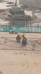 Active construction work continues at Dhaka building site