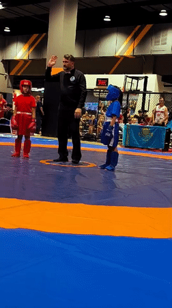 Martial arts tournament medals, mats, and a neon billiards hall