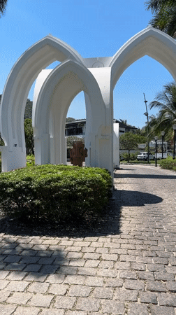 Morning walkthrough of resort grounds in Nha Trang captured