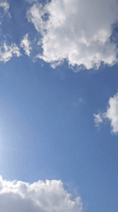 Clear sky with sun and clouds documented in Russia