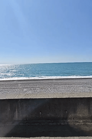 Witness documents Kobuleti beach promenade and Disney mural
