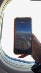 Passenger documents aerial views during flight over Sofia, Bulgaria