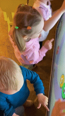 Family enjoys casual meal at Yekaterinburg café