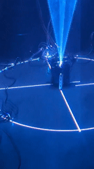 Electronic music event with laser show and live saxophone in Yerevan