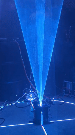 Electronic music event with laser show and live saxophone in Yerevan
