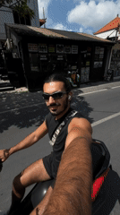 First-person scooter ride through North Kuta, Bali