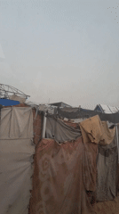 Khan Yunis shows tent settlements amid widespread building destruction