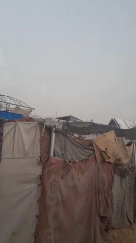 Khan Yunis shows tent settlements amid widespread building destruction