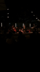 Jazz band performs outdoor nighttime concert in Buenos Aires