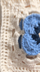 Crocheting granny squares and hanging out with a conure