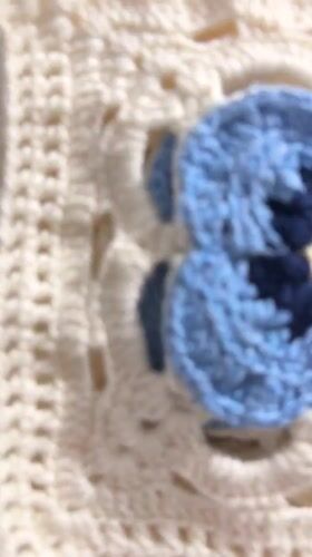 Crocheting granny squares and hanging out with a conure