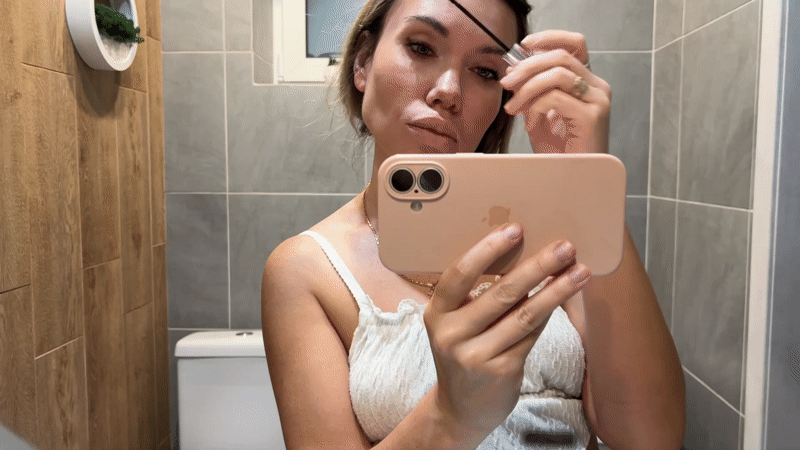 Morning routine documented in Votkinsk home with cat