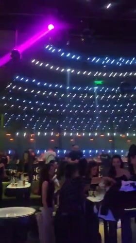 Nightclub scenes captured in Varna, Bulgaria Friday evening