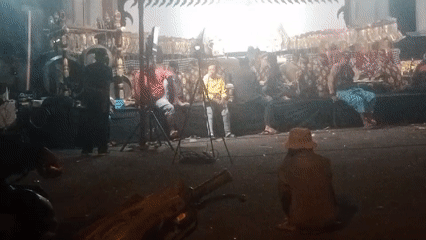 Wayang kulit night performance draws crowds at Alun-Alun Klaten