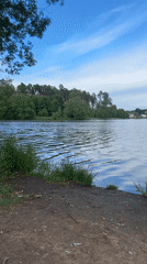 Afternoon lakeside bicycle rest in Russia's Sloboda region