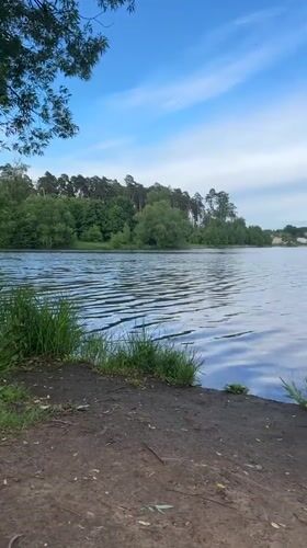 Afternoon lakeside bicycle rest in Russia's Sloboda region